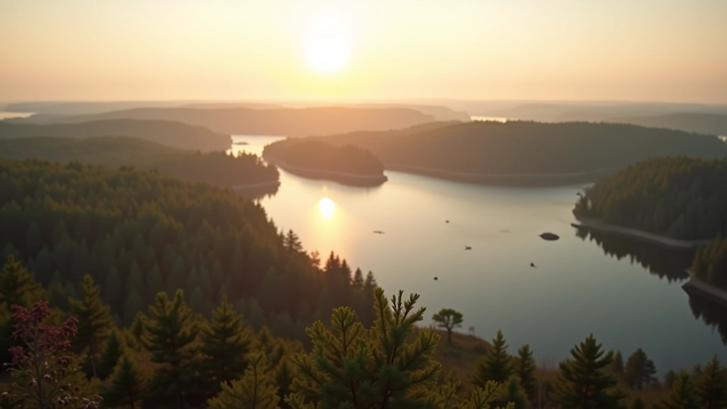 Papes ezera panorāma no novērojumu torņa, skaista putnu sugu daudzveidība vidē
